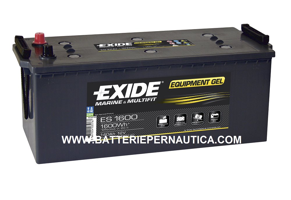 BATTERIA EXIDE EQUIPMENT (GEL) ES1600
PER NAUTICA 12V 140 AH